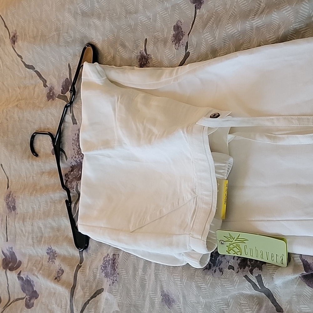 Cubavera white, 32 34 , linen pants